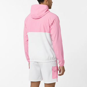 Conjunto de Sudadera con Cremallera y Pantalones Cortos para Hombre, Estilo Urbano, Casual, a Precio Accesible, Diseño Color Block, OEM/ODM - Product Image 3