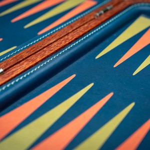 Customized Size Color High-Quality PU Leather Foldable <b>Backgammon</b> Box Personalized Game <b>Set</b> Case Custom Logo Unisex - Product Image 3