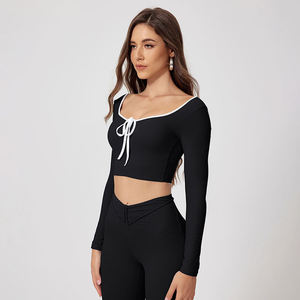 เสื้อยืดคอกลมแขนยาวสำหรับผู้หญิงเสื้อยืดแห้งเร็วระบายอากาศได้ดีเป็นมิตรกับสิ่งแวดล้อม - Product Image 3