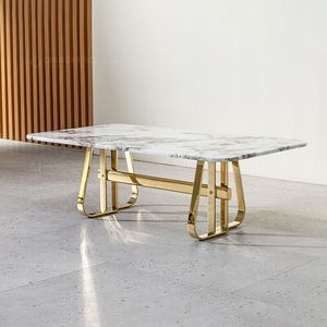 Meubles en marbre, meubles en marbre ronds, table basse en marbre, meubles de salon glamour, table basse décorative, marbre élégant - Product Image 6