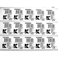 Autocollants à code-barres personnalisés Disha Communications, étiquettes thermiques autocollantes, couleur et taille personnalisées, forme rectangulaire, OEM