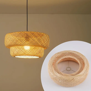 Bamboo Woven Pendant <b>Light</b> for Home Decoration <b>Dining</b> Areas and Indoor Lighting - Product Image 1