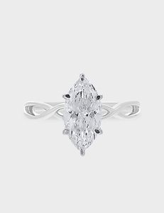 14K Gold 1.80 CT Marquise Cut <b>Diamond</b> Infinity Twist Prong Set Luxury Engagement <b>Ring</b> for Women - Product Image 4