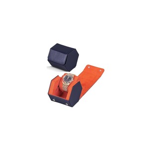 Custom Luxury Hexagon PU Leather Single <b>Watch</b> Case Portable Travel <b>Watch</b> Storage Box Organizer Roll with Logo for <b>Men</b> Organizer - Product Image 1