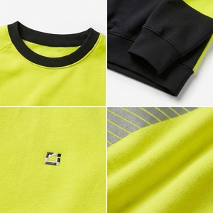เสื้อแจ็คเก็ตสะท้อนแสงสำหรับผู้ชายแบบมองเห็นได้ชัดเจน ผลิตจากโพลีเอสเตอร์ พร้อมแถบสะท้อนแสงสำหรับชุดทำงาน - Product Image 5