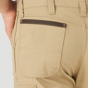 Pantalon cargo utilitaire kaki pour homme, coupe droite, durable, pour usage quotidien, randonnée en extérieur, confortable, poches fonctionnelles - Product Image 5