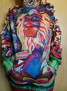 Sudadera con Capucha Holgada de Moda, con Estampado Digital 3D Africano, 100% Poliéster, de Secado Rápido, para Otoño, Venta al Por Mayor - Product Image 6