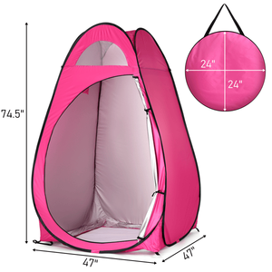 Tenda Portatile per Privacy all'Aperto, Pop-up Rosa, per Toilette e Spogliatoio, Doppio Strato in Tessuto Impermeabile - Product Image 3
