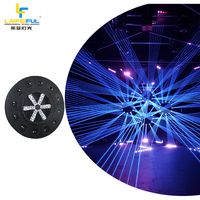 NOUVEAU CIRCLE LASER LIGHT 12 TÊTES AVEC LED FAN LIGHT CREATIVE LASER SHOW CLUB LIGHT