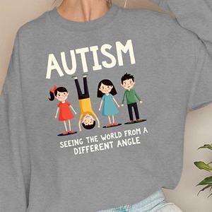 Sudaderas con estampado de ángulo de Autismo para mujer, tejido de punto informal para personas autistas - Product Image 4