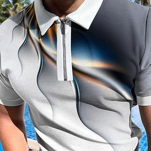 T-shirts graphiques décontractés pour hommes en polyester 100% à séchage rapide, entièrement sublimés, avec impression intégrale, col rond, sublimation intégrale. - Product Image 2