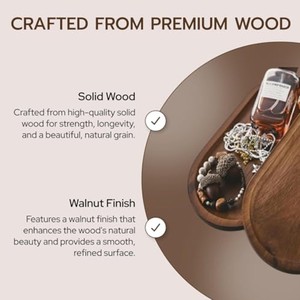 Platos Ovalados de Madera de Teca Hechos a Mano con Incrustaciones de Piedras Preciosas |   Bandejas para Servir al por Mayor - Product Image 2