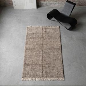 Tapis rectangulaire de luxe en laine nouée à la main, à franges, doux et moelleux, motif floral classique, à poils plats, durable, pour chambre et salon - Product Image 1