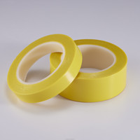 Ruban PET simple face haute température, adhésif thermofusible jaune en silicone pour masquage électronique, qualité ingénieur, 70 µm