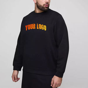 Sweat-shirt pour homme en coton mélangé épais, col rond oversize, anti-boulochage, style streetwear décontracté - Product Image 1