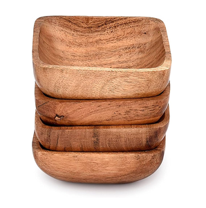 wood <b>bowl</b> Countertop <b>Large</b> Square Serving Salad <b>Bowls</b> for Salad Fruit Vegetable Mixing <b>Bowls</b> for selling - Product Image 6