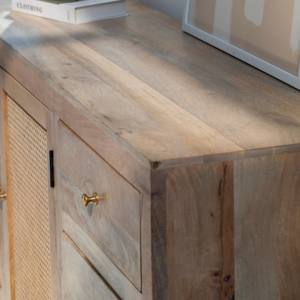 Buffet en rotin Vandana Pebble Neo pour des intérieurs modernes élégants, adaptés à l'intérieur et à l'extérieur - Product Image 2