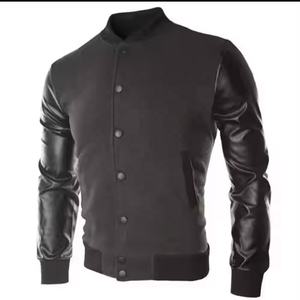 Chaquetas Versity de talla grande para hombre, venta al por mayor, chaquetas Varsiti en blanco, logotipo personalizado, letra lisa, chaqueta universitaria para hombre - Product Image 6