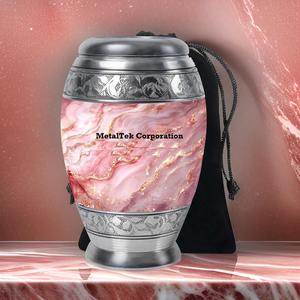 Nouvelle Urne Funéraire Moderne Abstraite Rose pour Cendres, Urne Métallique Décorative pour Cérémonie Funéraire, Vente en Gros Fabricant - Product Image 5