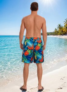 Wholesale Men's Summer All Over Printed Shorts High Quality Custom Logo in Custom Polyester <b>Marble</b> Fashion Printed <b>Mesh</b> Shorts - Product Image 2