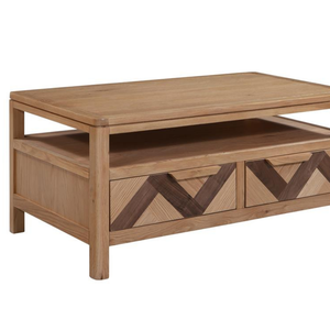 Muebles de Madera para Sala de Estar Colección MARS de Proveedor Vietnamita a Precio de Fábrica, Mesa de Centro con 2 Cajones - Product Image 2