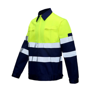 เสื้อแจ็คเก็ตและกางเกงช่างแบบทนทานสำหรับงานหนัก ลดราคาพิเศษสำหรับ OEM  สั่งซื้อขั้นต่ำน้อย  เสื้อผ้าสะท้อนแสงเพื่อความปลอดภัย  เสื้อแจ็คเก็ตช่างแบบมองเห็นได้ชัดเจน - Product Image 1