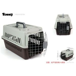 Yommy Pet Carrier 30x48x32cm Plastic Transport Cage For <b>Dogs</b> Cats - Product Image 2