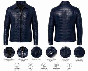 Chaquetas de Cuero y Lona Personalizadas para Hombre, Estilo Motero, Resistentes al Viento, Ecológicas, con Cuello Camisero y Cierre de Cremallera, Marca MARGINAL SPORTS - Product Image 6