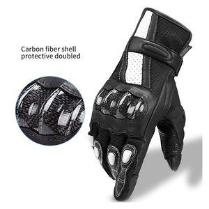Guantes de Motocicleta de Cuero Deportivos con Logotipo Personalizado, Guantes de Motocicleta de Cuero de Alta Calidad para Adultos, Servicio OEM - Product Image 2