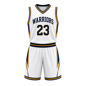Ensemble d'uniformes de basketball personnalisés pour hommes, maillot et short en mesh respirant, col en V, tenue professionnelle pour équipe sportive - Product Image 1