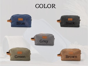 Vintage Canvas Leather Dopp Kit Mens Travel Toiletry Bag Custom Logo Waterproof Shaving Cosmetic Organizer <b>Case</b> LCTB-0010 - Product Image 4