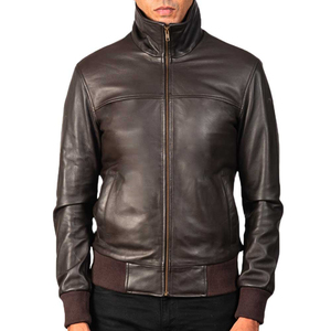 High Quality Plus Size Stand Collar <b>Leather</b> <b>jacket</b> for men Wholesale Outdoor Use with Hooded Pocket Decoration <b>jacket</b> for men - Product Image 5