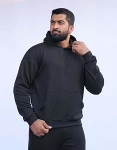 Sweat-shirt à capuche unisexe vert olive, coupe classique, en polaire, couleur unie, décontracté, pour l'automne, avec poche, polyester/coton, séchage rapide - Product Image 6