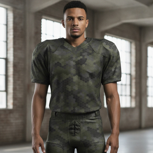 Uniforme de football américain personnalisé, tissu respirant respectueux de l'environnement, maillots de jeu professionnels, vêtements de sport en gros - Product Image 5