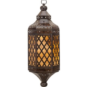 Traditional <b>Brass</b> Hanging <b>Lantern</b> Red Geometric Home Decor Ramadan Indoor Living Room 100% Handmade - Product Image 2