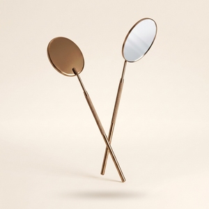 Miroir d'inspection ovale pour extensions de cils, miroir de visualisation des cils, outil professionnel en acier inoxydable mat de qualité supérieure, verre anti-buée à large champ de vision - Product Image 3