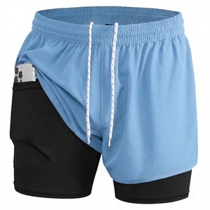 Men's Sportswear Training Shorts Quick Dry Workout Fitness Jogging <b>Athletic</b> Shorts 2 in 1 Running & GYM Shorts - Product Image 6