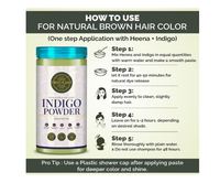 Pack Combo de Teintures Naturelles pour Cheveux Noirs, Poudre de Henné et d'Indigo (150g + 150g)