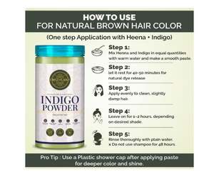 Paquete Combinado de Tinte Natural para Cabello Negro, Henna y Polvo de Índigo (150g + 150g) - Product Image 2