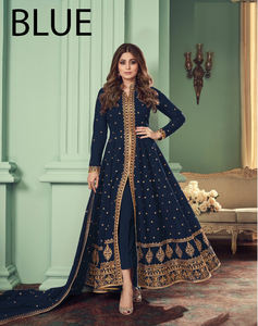 Vestido Largo Anarkali de Georgette Estilo Indio Tradicional, el Más Vendido, Hermoso Vestido de Fiesta para Mujer, Diseño de Diseñador, Listo para Usar - Product Image 2