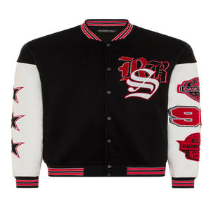 Blousons universitaires formels personnalisés en gros avec broderies, doublure matelassée en polyester et extérieur en laine enduite - Product Image 1