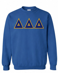 Delta Delta Delta Hooded Sweatshirt Blue Gold Solid <b>Men's</b> Casual Pullover Regular Fit Knitted Cotton Eco-friendly Winter Wear - Product Image 1