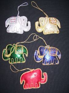 Adornos Colgantes Transparentes para Árbol de Navidad, Diseño de Elefante y Camello Bordado, Decoración Personalizada, Oferta 2026 - Product Image 2