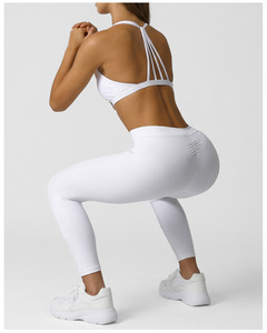 Ensemble de vêtements de sport pour femmes avec logo personnalisé, soutien-gorge de sport, leggings taille haute, ensemble de yoga fitness - Product Image 3