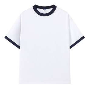 Camiseta de algodón puro con cuello redondo para mujer, novedad 2026, top de manga corta con logo personalizado, top de punto a rayas con hombros descubiertos, camisa de otoño. - Product Image 2