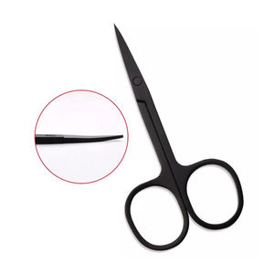 Tijeras de Maquillaje Mini A&N 2025 al por Mayor, de Acero Inoxidable, para Pestañas, Cejas y Piel Muerta, con Cuchilla Recta Afilada, Color Negro ANAAIF - Product Image 1