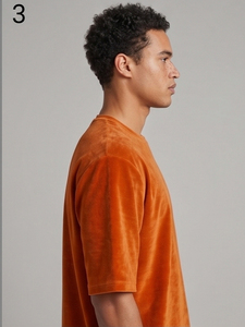 Summer Velvet T Shirt Men Oversized Short Sleeve Velour Tee Shirts Men's Fashion Style Velvet <b>TShirt</b> Mens - Product Image 3