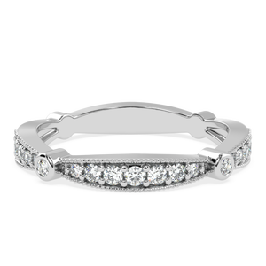 แหวนเพชรธรรมชาติสี VS1ชัดเจน0.25กะรัตประดับด้วยพลอยที่สวยงาม - Product Image 2