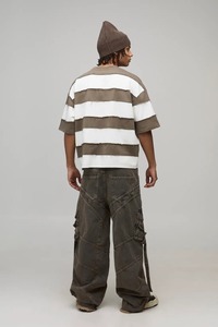 mens oversized boxy fit t shirt drop shoulder loose fit heavy cotton streetwear <b>tshirt</b> cotton fabric supplier - Product Image 2