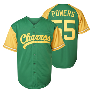 Camiseta de Béisbol Estilo Vintage para Hombre, con Botones, 100% Poliéster, Corte Automatizado, Mangas Raglán, Uniforme Deportivo - Product Image 1